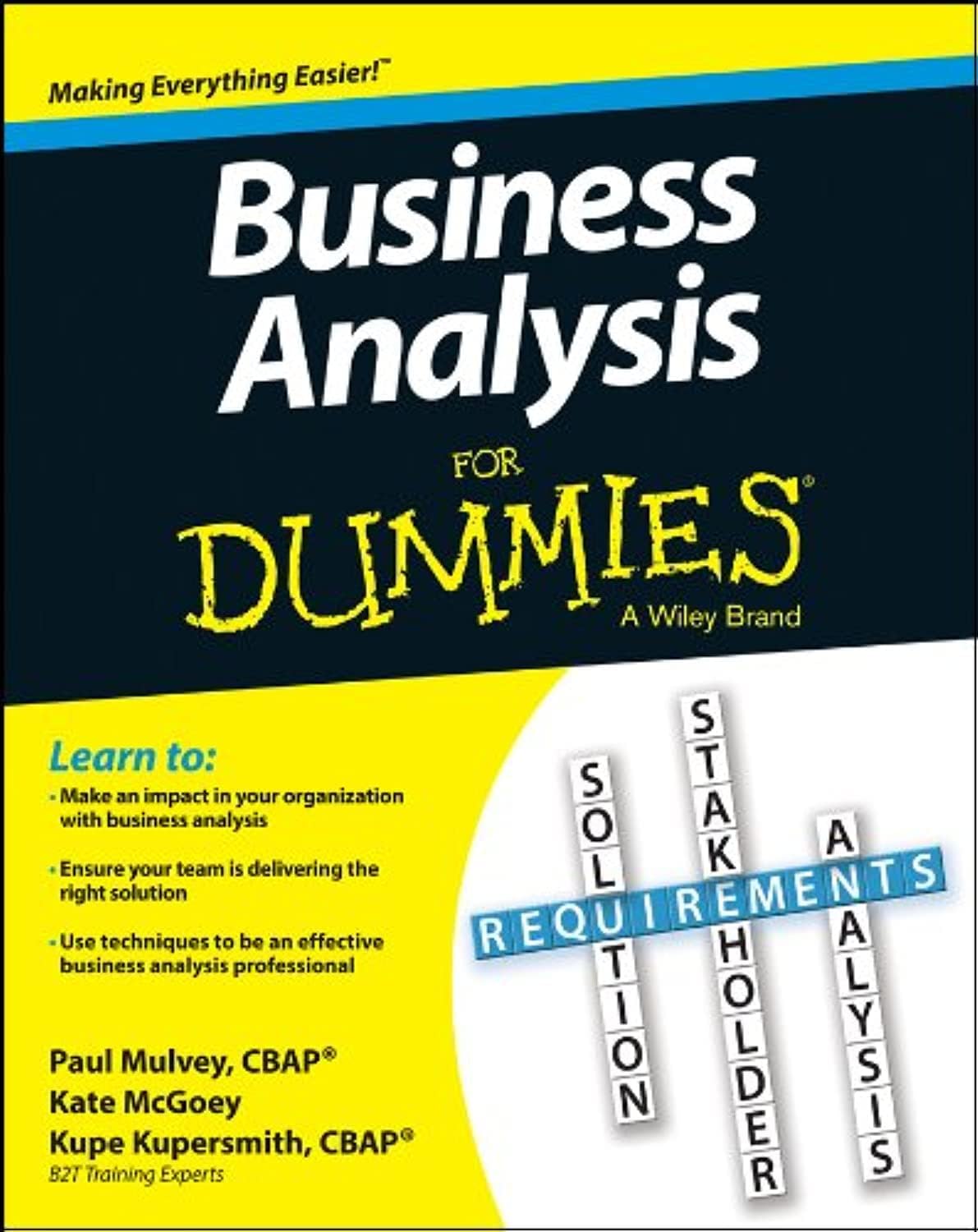 Business Analysis For Dummies by Kupe Kupersmith