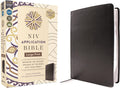 NIV Application Bible, Large Print, European Bonded Leather, Black, Red Letter, Comfort Print: Bringing the Ancient Message of the Bible into Your World (NIV Application Commentary Resources) by Zondervan