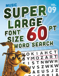 SUPER LARGE FONT SIZE 60 pt Music WORD SEARCH: Easy-to-Read Word Searches for Seniors and Low Vision Puzzle Lovers, vol. 09 (THEMED WORD SEARCH, SUPER LARGE FONT SIZE 60 pt) by DB Publishing