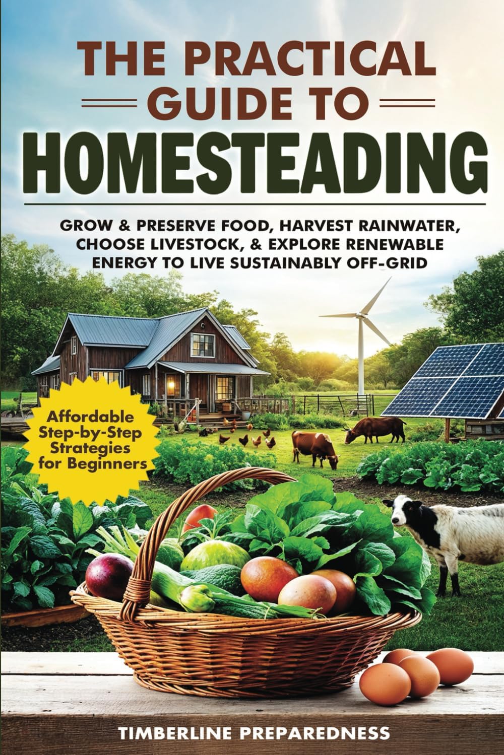 The Practical Guide to Homesteading: Affordable Step-by-Step Strategies for Beginners—Grow & Preserve Food, Harvest Rainwater, Choose Livestock, Explore Renewable Energy, & Live Sustainably Off-Grid by Timberline Preparedness