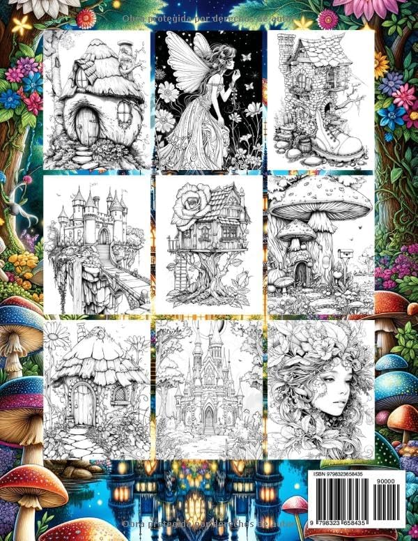País de las Hadas Libro de Colorear para Adultos: Diseños Únicos de Hadas Encantadoras, Casas Mágicas y Castillos Fantásticos para que Ancianos y Adolescentes los Pinten (Spanish Edition) by Anastasia Anemone