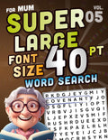 SUPER LARGE FONT SIZE 40 pt WORD SEARCH, vol. 05: Huge Jumbo Print Puzzle Book with XL Letters for the Visually Impaired and Seniors (Themed SUPER LARGE FONT 40 pt WORD SEARCH) by DB Publishing