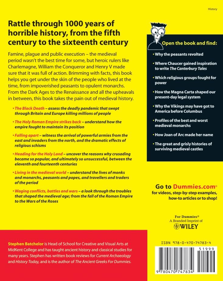 Medieval History For Dummies (For Dummies Series) by Stephen Batchelor