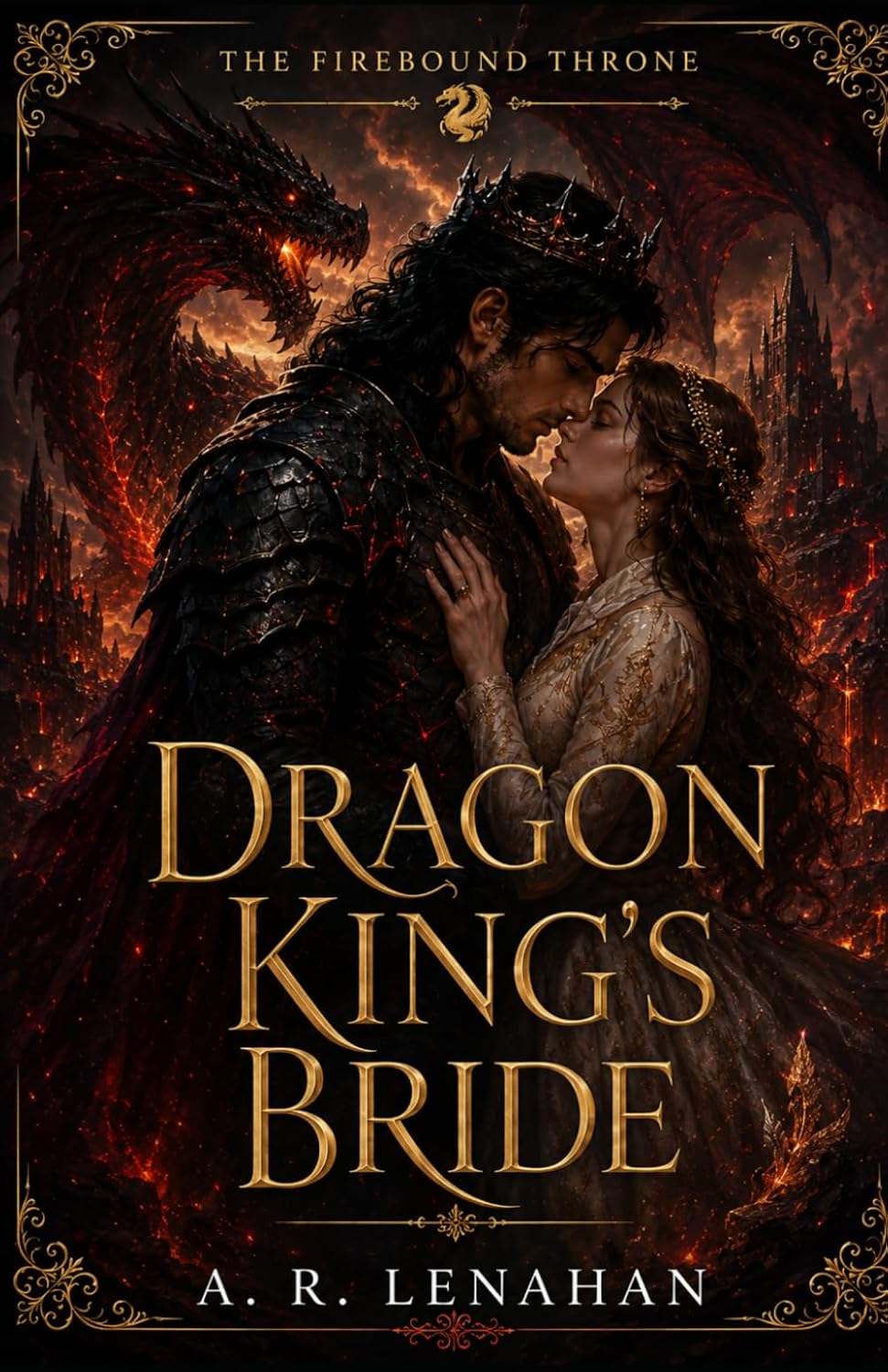 Dragon King's Bride: A Forced Marriage Dragon Romantasy (The Firebound Throne) by A. R. Lenahan
