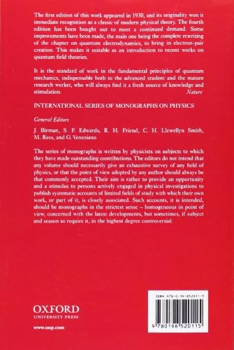 The Principles of Quantum Mechanics (International Series of Monographs on Physics) by P. A. M. Dirac