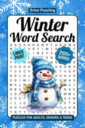 2100+ Word Search For Adults Large Print: A Fun & Relaxing Cozy Holiday Themed Word Find Puzzles Book For Seniors, 85 Winter & Christmas Word Searches With Solutions by Orion Puzzling