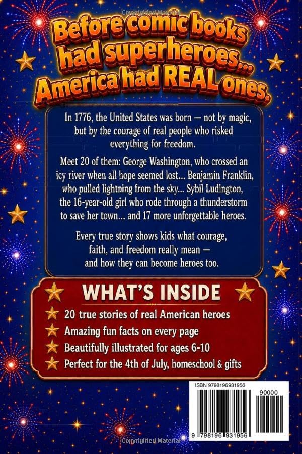 The REAL Superheroes of 1776: An America 250 Book for Kids — 20 True Stories of Brave Patriots Who Built the USA (1776–2026) by Smart Readers