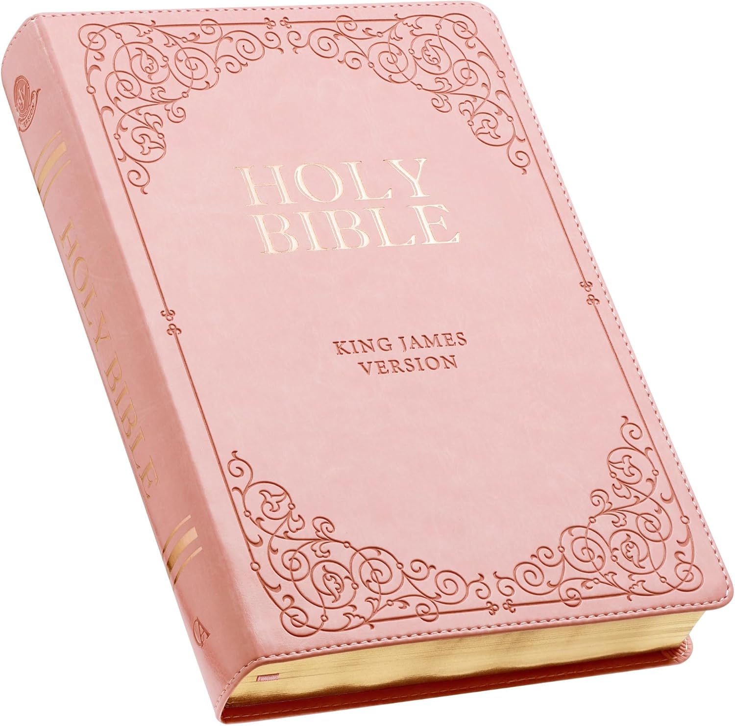 KJV Holy Bible, Giant Print Full-size Faux Leather Red Letter Edition - Thumb Index & Ribbon Marker, King James Version, Pink (KJV Full Size GP Editions) by Christian Art Publishers