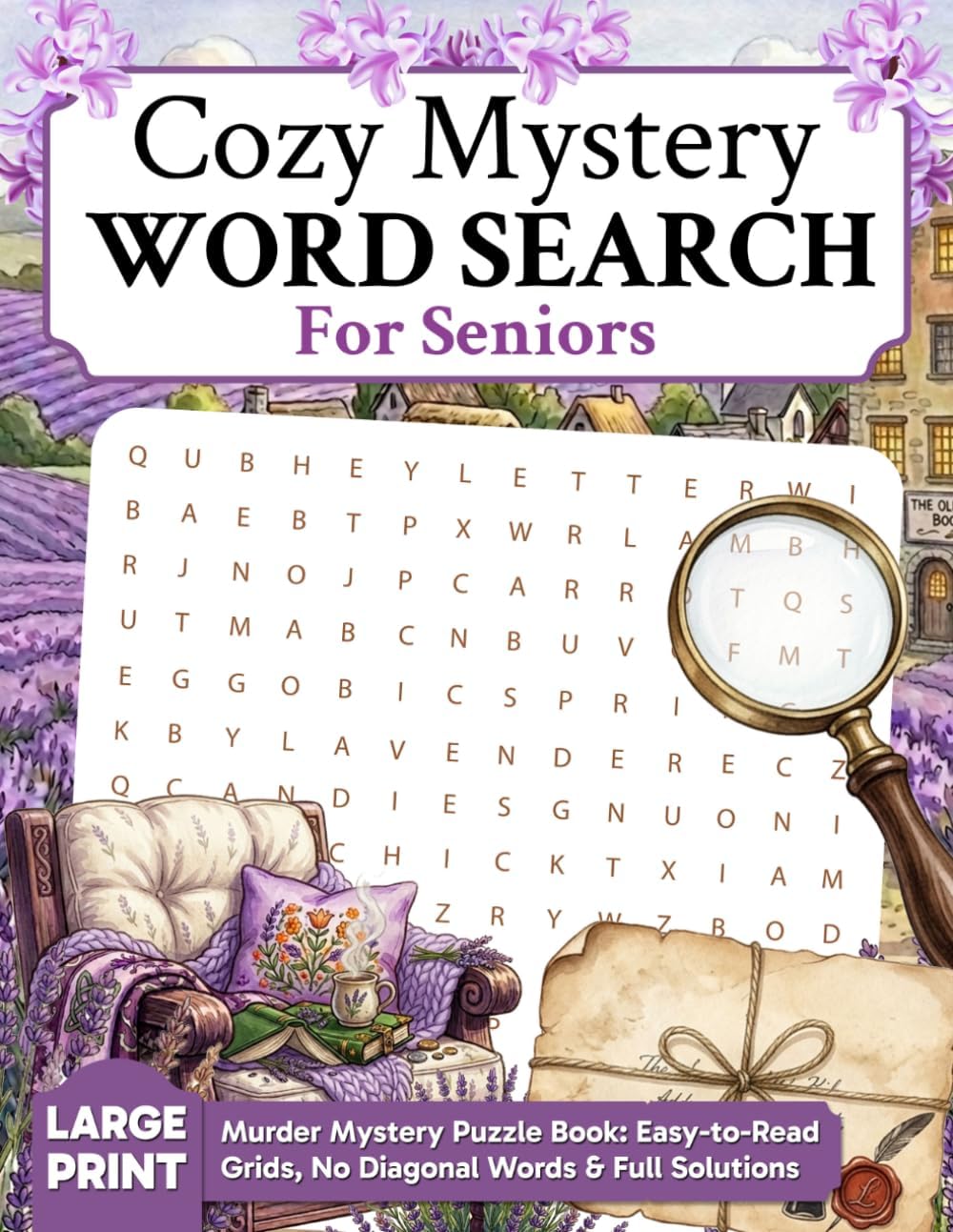 Cozy Mystery Word Search for Seniors: Large Print Murder Mystery Puzzle Book: Easy-to-Read Grids, No Diagonal Words & Full Solutions (Elmbrook Large Print Word Search Collection) by Elmbrook Press