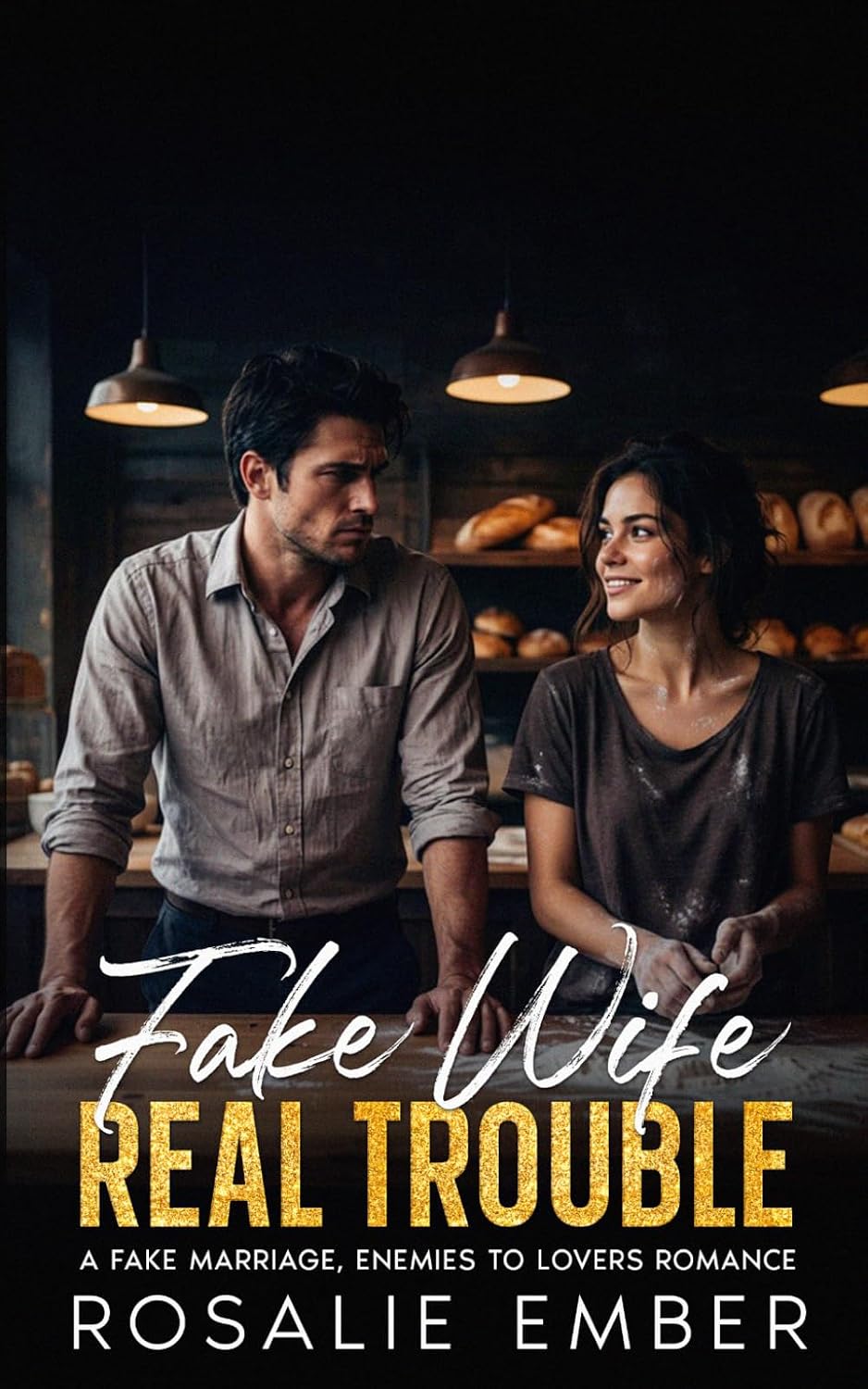 Fake Wife, Real Trouble: A Fake Marriage, Enemies to Lovers Romance (Billionaires and their Fake Brides) by Rosalie Ember