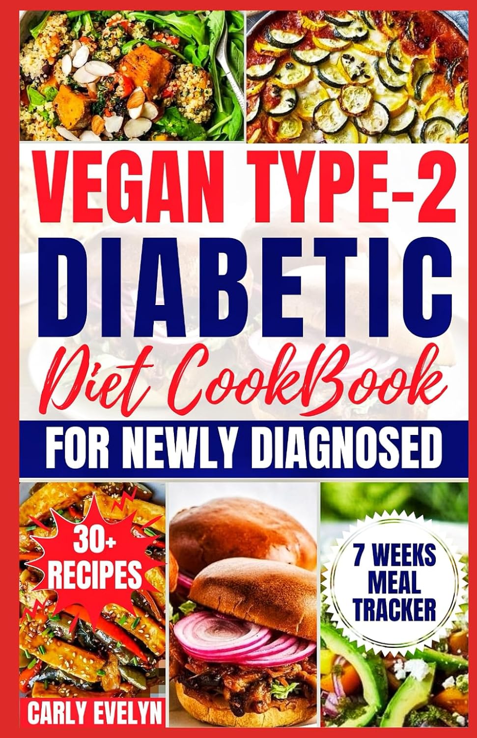 VEGAN TYPE 2 DIABETIC DIET COOKBOOK FOR NEWLY DIAGNOSED: Quick and Healthy 30-day Meal plan with Balanced Low sugar, Low carb, Plant-based Recipes to manage Pre-diabetes & Reverse beginners Diabetes. by Carly Evelyn