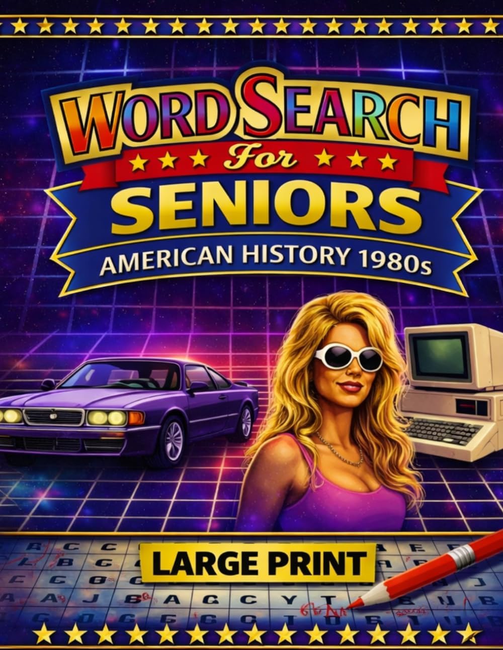 Large Print Word Search for Seniors: American History 1980s: 60 Relaxing Puzzles Featuring Technology Growth, Pop Icons, and Major Events – ... (The Coffee Table Puzzle Book Series) by Joseph Black