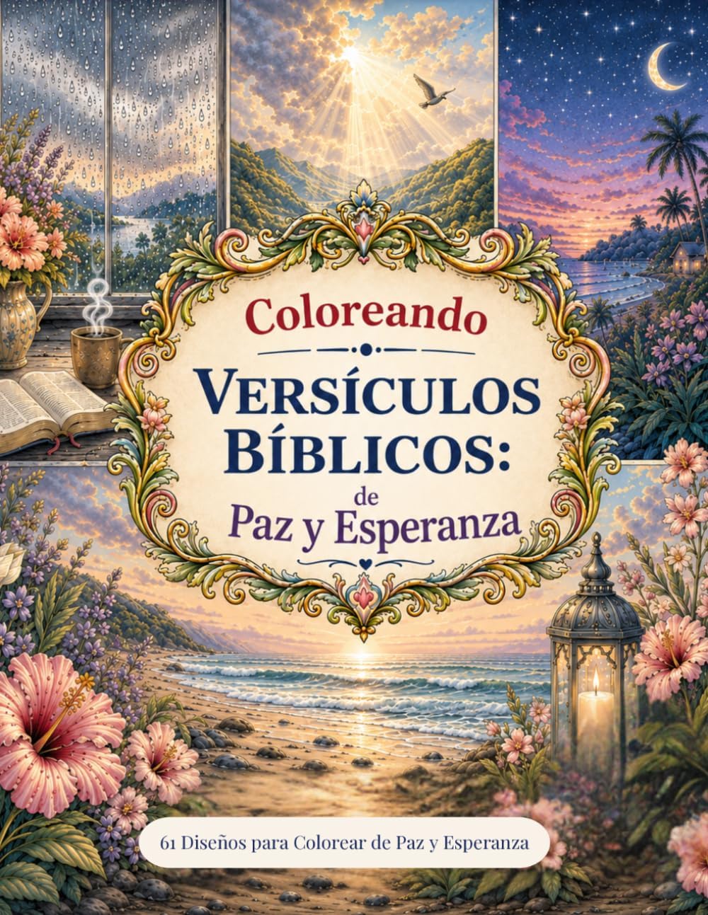 Coloreando Versículos Bíblicos: de Paz Y Esperanza: Libro para Colorear Cristiano para Adultos con Versículos Bíblicos de Paz y Esperanza (Spanish Edition) by Eva Medina