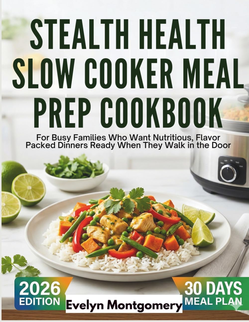 Stealth Health Slow Cooker Meal Prep Cookbook: For Busy Families Who Want Nutritious, Flavor Packed Dinners Ready When They Walk in the Door by Evelyn Montgomery