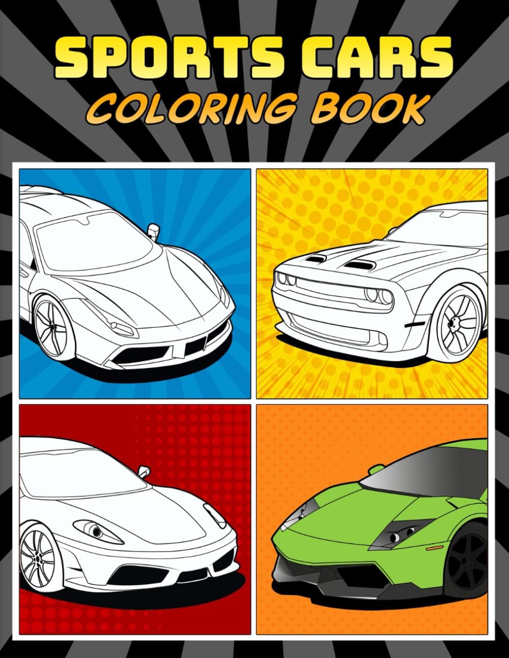 Sports Cars Coloring Book: A Collection of 45 Cool Supercars | Relaxation Coloring Pages for Kids, Adults, Boys, and Car Lovers by Lance Derrick