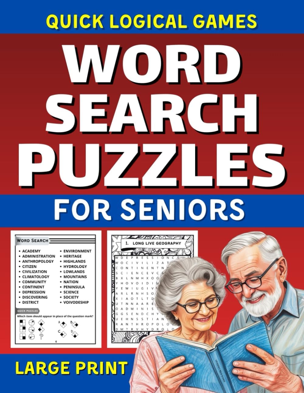 Large Print Word Search Puzzles for Seniors in Relaxing Activity Book: The Ultimate Puzzle Book (Vol 2.) includes Easy Sudoku, Find the Difference, ... Other Quick Logical Games to Help with Memory by Mark First Denmark