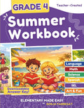 4th Grade Summer Workbook: A Teacher-Created 4th to 5th Grade Summer Workbook with Math, Reading, Writing, Science, SEL and Spanish by Elementary Made Easy