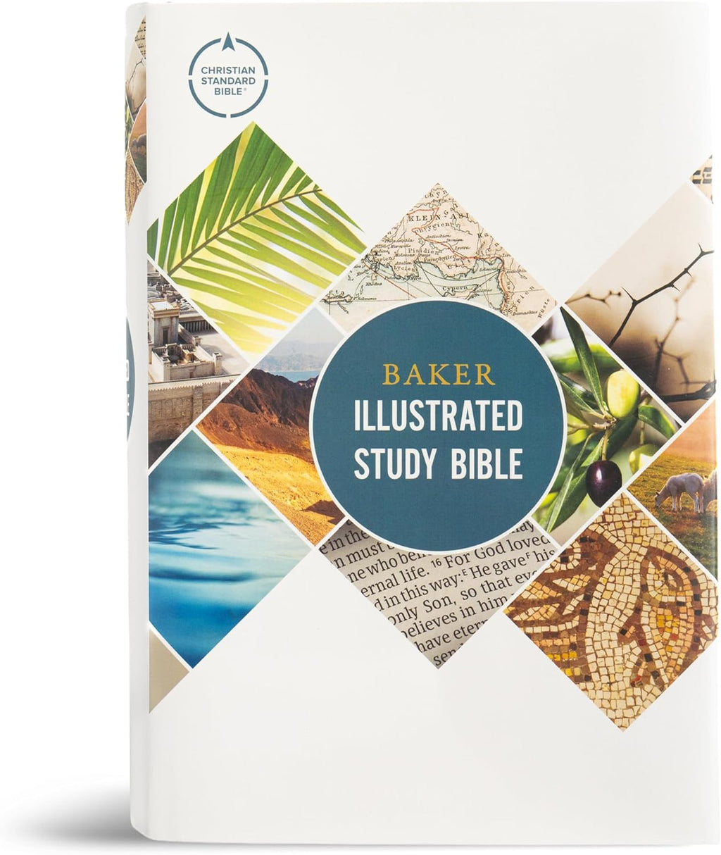 CSB Baker Illustrated Study Bible, Hardcover, Red Letter, Full Color Interior, Study Note Commentary, Articles, Images, Illustrations, Reconstructions, Definitions, Outlines, Maps by CSB Bibles by Holman