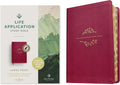 NLT Life Application Study Bible, Third Edition, Large Print (LeatherLike, Berry, Indexed, Red Letter) by New Living Translation