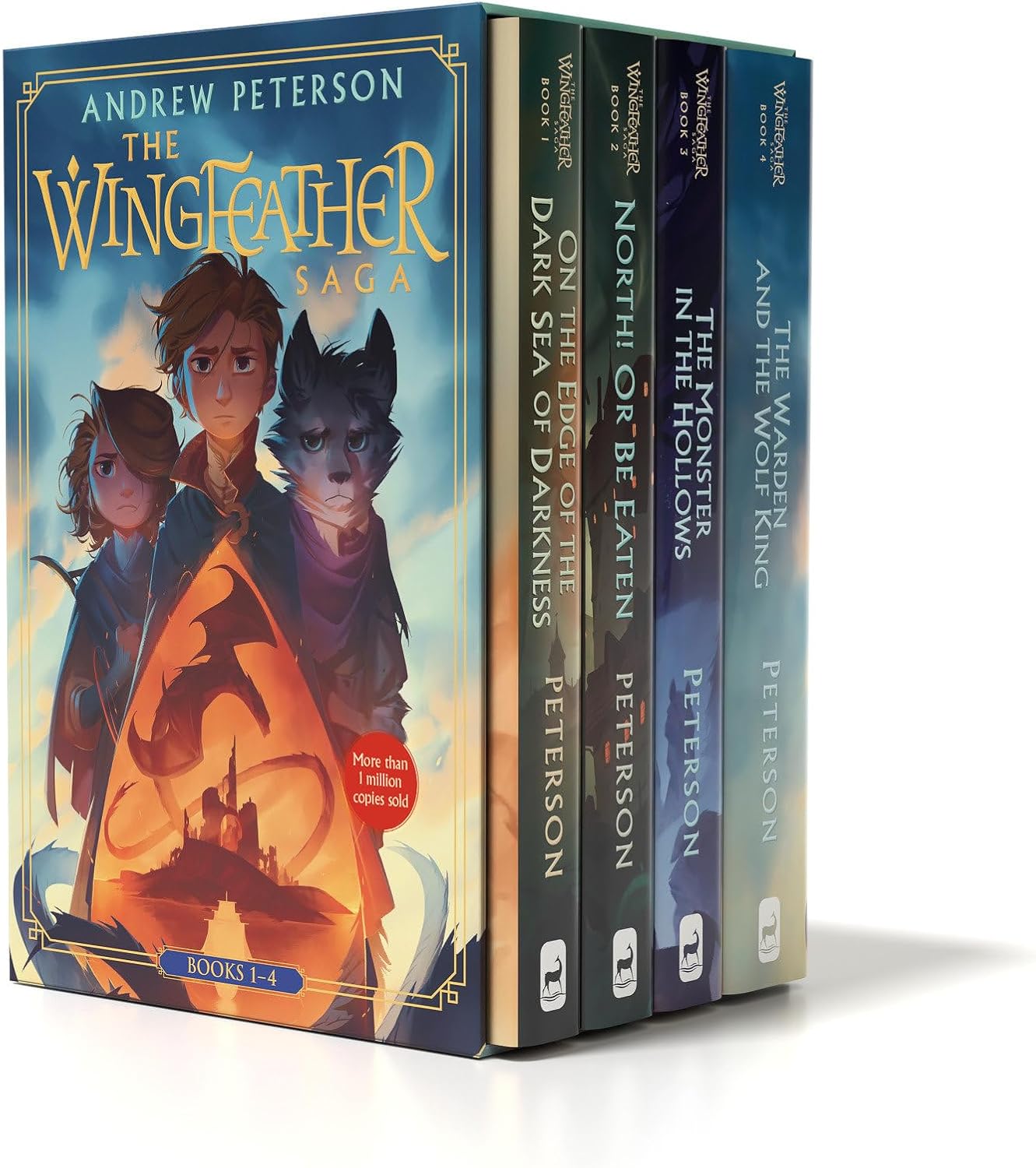 Wingfeather Saga Boxed Set: On the Edge of the Dark Sea of Darkness; North! Or Be Eaten; The Monster in the Hollows; The Warden and the Wolf King by Andrew Peterson