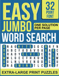 Jumbo Word Search for Seniors: 50 Easy Extra-Large Print Puzzles with One Solution Per Page (32-Point Font) by Blue Words Publications