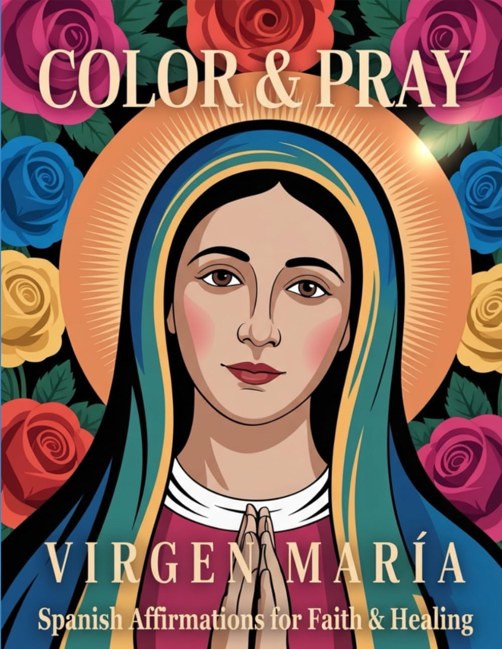 Color & Pray: Catholic Coloring Book: Spanish Affirmations for Faith & Healing (Spanish Edition) by Orgullo y Inspiración