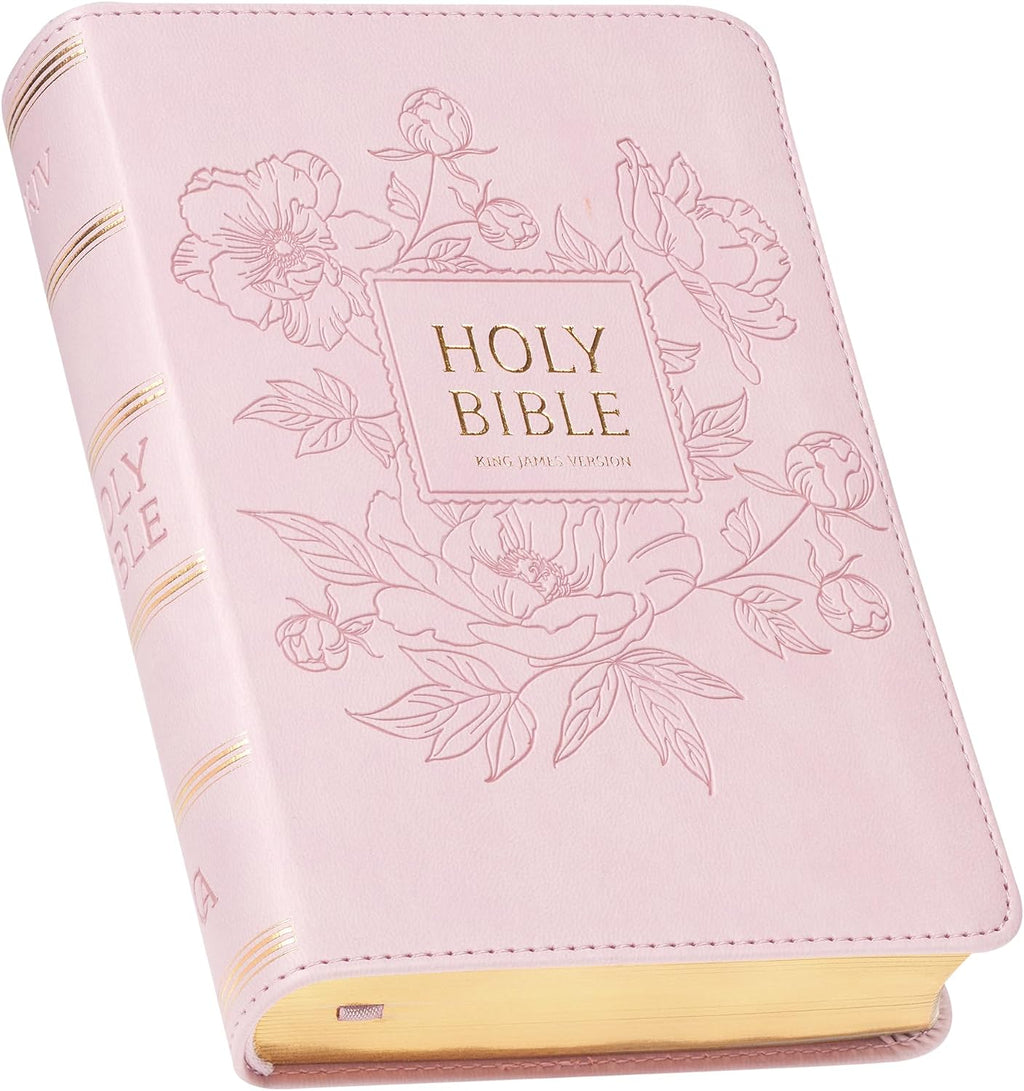 KJV Holy Bible, Compact Large Print Faux Leather Red Letter Edition Ribbon Marker, King James Version, Ballet Pink (KJV Compact LP Editions) by Christian Art Publishers