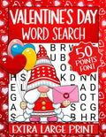 50 Points Font Size Extra Large Print Valentine's Day Word Search Puzzles for Seniors by Firefly Press