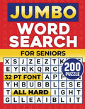 Jumbo Word Search for Seniors: 200 Challenging Puzzles in Extra-Large Print with Solutions (32 Pt Font Size) by Blue Words Publications