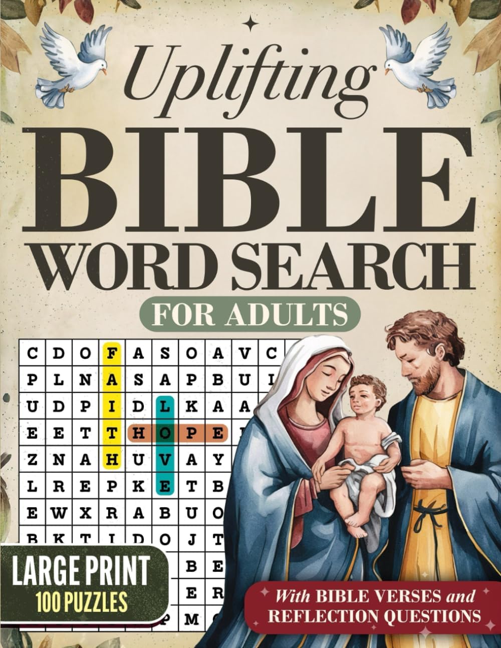 Uplifting Bible Word Search Book for Adults and Seniors: Large Print Word Find Christian Puzzles to Strengthen Your Relationship with Jesus & Reflect on God’s Timeless Words (Gifts for Women & Men) by Michael Smith