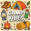 Camp Vibes: Bold and Easy Coloring Book: Campfire Glow, Swinging Slow, Lantern Lights and Starry Nights — A Cozy Wilderness Coloring Escape (Adventure Series: Cute Bold and Easy) by Delightful Doodles