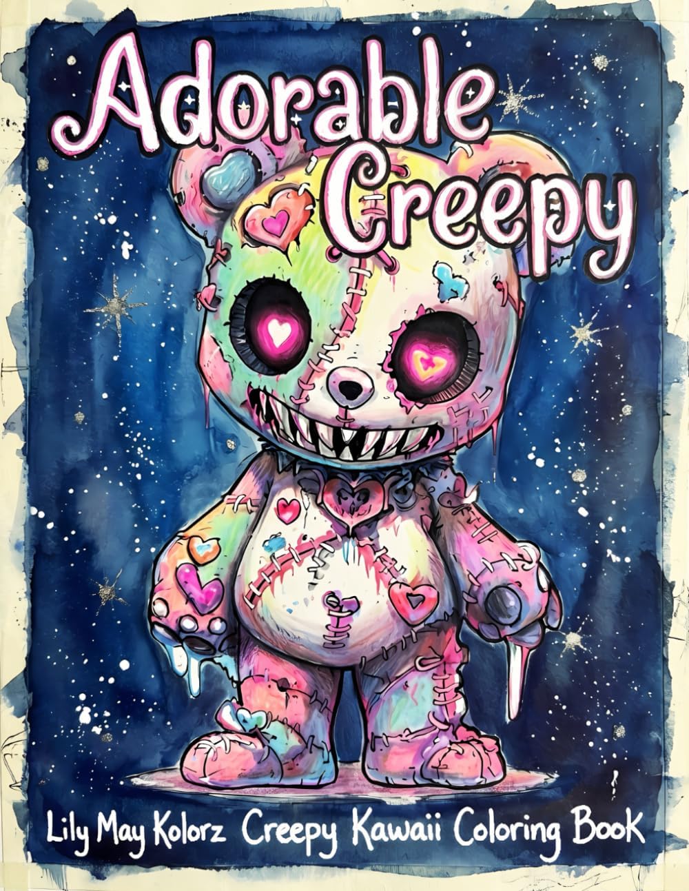 Adorable Creepy Coloring Book with Spooky Gothic Cute Kawaii Creatures Monsters and Animals for Adults and Teens: Easy Halloween Coloring Activity for Fun and Relaxation (Spooky Cute Coloring Books) by Lily May Kolorz