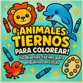 Animales tiernos para colorear: Animales tiernos del mar , tierra y aire para colorear (Spanish Edition) by P.A. L.R.
