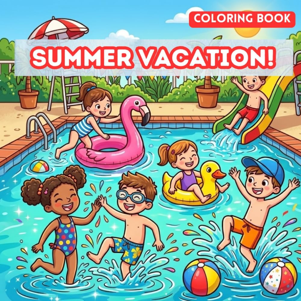 Summer Vacation Coloring Book for Kids: For All Skill Levels by Patricia Monet
