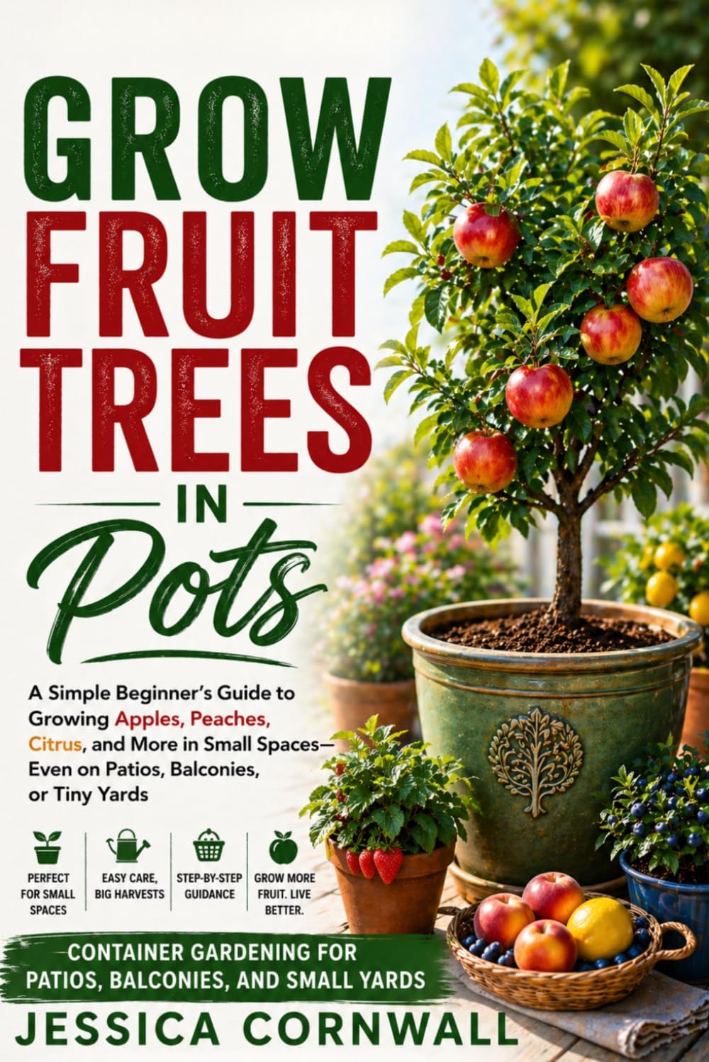 Grow Fruit Trees in Pots: The Beginner’s Guide to Growing Apples, Citrus, Figs, and More in Containers — Even in Small Spaces Like Patios, Balconies, and Tiny Yards (Grow Food Anywhere Series) by Jessica Cornwall