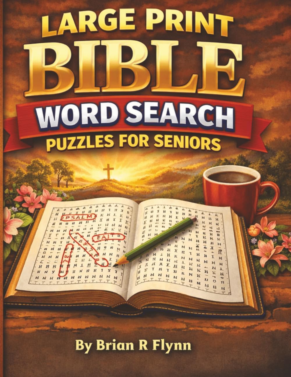 LARGE PRINT BIBLE WORD SEARCH PUZZLES FOR SENIORS: 100 THEMED PUZZLES EACH WITH 20 SEARCH WORDS THATS 2000 BRAIN BOOSTING FUN FOR SENIORS by Brian R Flynn
