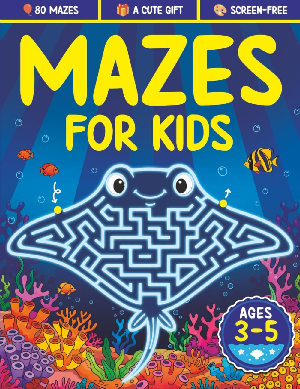 Mazes For Kids Ages 3-5: Fun Maze Activity Book for 3, 4 and 5 Year Old Children (Maze Books for Kids) by Splendid Youth