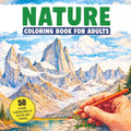 Nature Coloring Book for Adults: 50 Large Print Iconic Landscapes, Blending Geography and Relaxation for a Mindful Journey Stress Relief, Balance and Creativity by Adventuary Editions