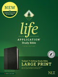 NLT Life Application Study Bible, Third Edition, Large Print (LeatherLike, Black/Onyx, Indexed, Red Letter) by New Living Translation