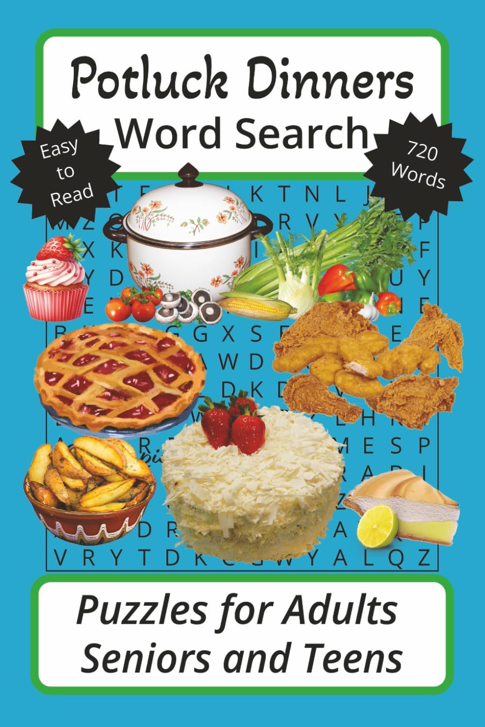 Potluck Dinners Word Search Puzzle Book for Adults Seniors and Teens: Word Searches with Easy to Read Print about Classic Potluck Meals, Comfort ... Puzzles to Savor and Improve Mental Focus by Blue Bolt Books