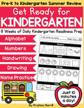 Pre-K to Kindergarten Summer Review Workbook: Get Ready for Kindergarten Prep Summer Workbook with Name Writing, Handwriting Practice, Phonics, Math & Fun Summer Learning Activities for Ages 4-5 by Kristina Harrill