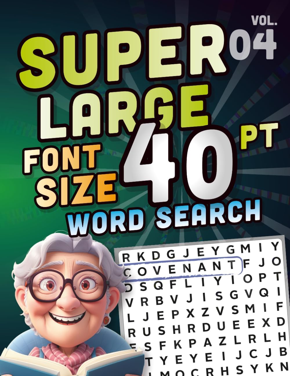 SUPER LARGE FONT SIZE 40 pt WORD SEARCH, vol. 04: Huge Jumbo Print Puzzle Book with XL Letters for the Visually Impaired and Seniors (Themed SUPER LARGE FONT 40 pt WORD SEARCH) by DB Publishing
