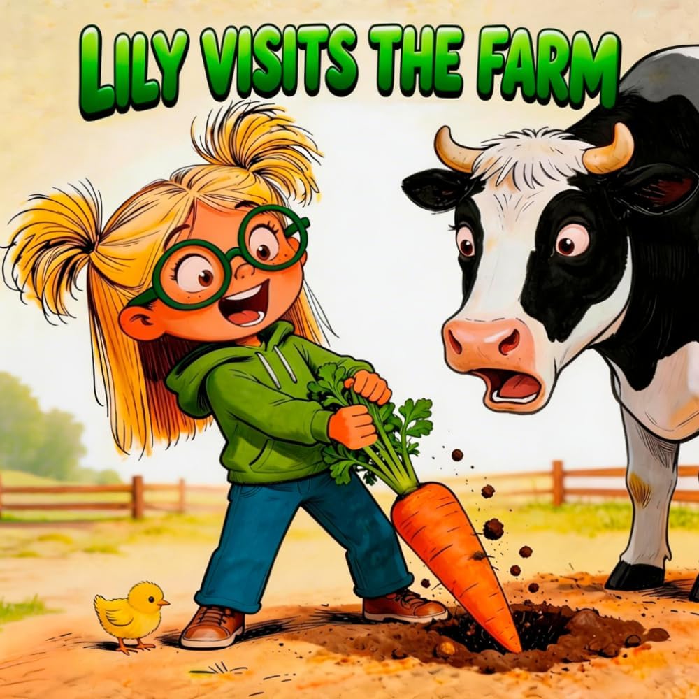 Lily Visits the Farm: A Children's Farm Animal Picture Book and Short Story for Preschool Kids Ages 3-5 About Friendly Farm Animals, Gardening, and Lily's First Farm Visit (The Garden Days with Lily) by Nora Wildwood