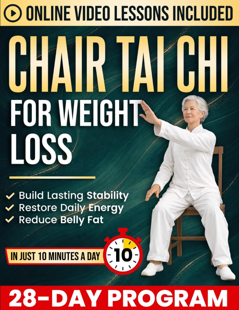 Chair Tai Chi for Weight Loss: 10-Minute Daily Routines to Reduce Belly Fat, Improve Mobility, Restore Energy & Maintain Your Independence | A 28-Day Joint-Friendly Seated Program for Seniors by Samuel Chen