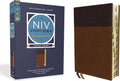 NIV Study Bible, Fully Revised Edition (Study Deeply. Believe Wholeheartedly.), Large Print, Leathersoft, Brown, Red Letter, Thumb Indexed, Comfort Print by Zondervan