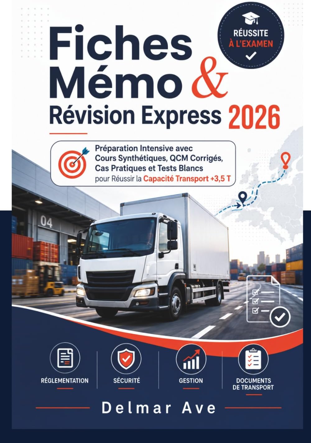 Fiches Mémo & Révision Express 2026: Préparation Intensive avec Cours Synthétiques, QCM Corrigés, Cas Pratiques et Tests Blancs pour Réussir la Capacité Transport +3,5 T (French Edition) by Delmar Ave
