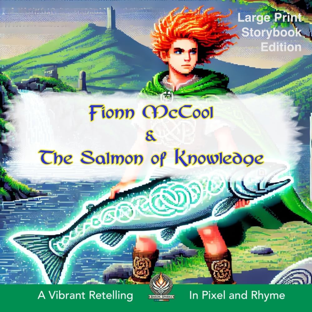 Fionn McCool and the Salmon of Knowledge: A Vibrant Retelling in Pixel and Rhyme (Picturebook Edition for Younger Readers) (Bardic Sparks: Irish Mythology for Kids) by Brian O'Connell