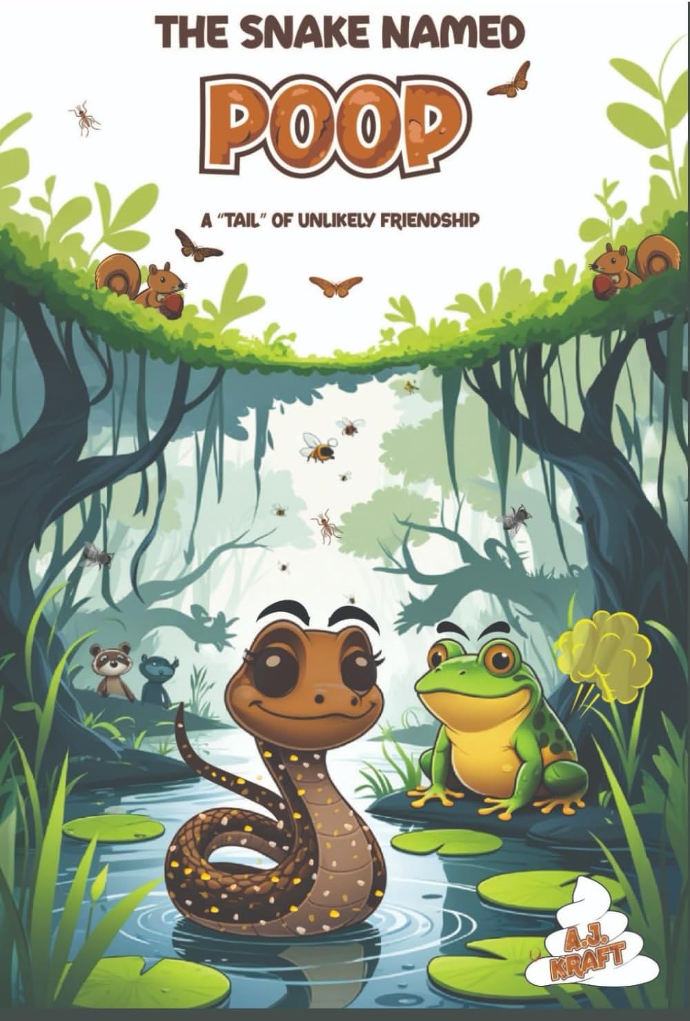 The Snake Named Poop: A "Tail" of Unlikely Friendship - a laugh out loud book for kids ages 3-10 with an important lesson (perfect for bedtime and early reading) (Poop the Snake) by A. J. Kraft