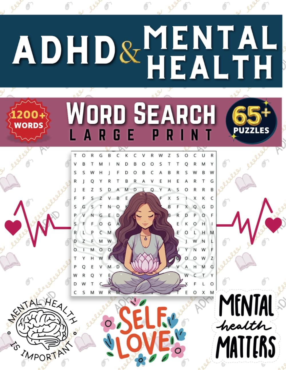 ADHD Word Search For Adult Mental Health Improve: ADHD Mental Health Word Search, Boost Your Mind with This ADHD & Mental Health Word Search Book (Gift Book) by Bella Jak