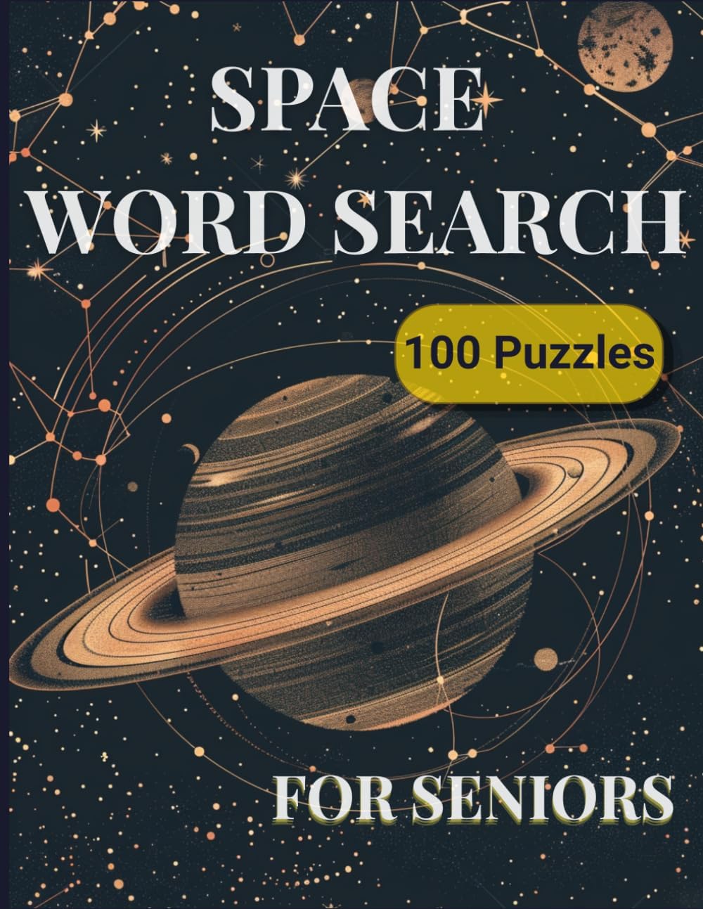 Space Word Search: 100 Large Print Easy Puzzles for Seniors – Relaxing Activity Book with Solutions (8.5 x 11): Perfect for Memory Care & Brain Health ... for Adults: Large Print Relaxing Activities) by Sashka Vladimirova